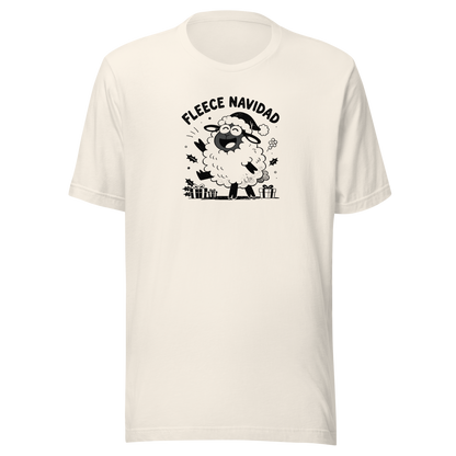 Fleece Navidad T-Shirt in Vintage White, front