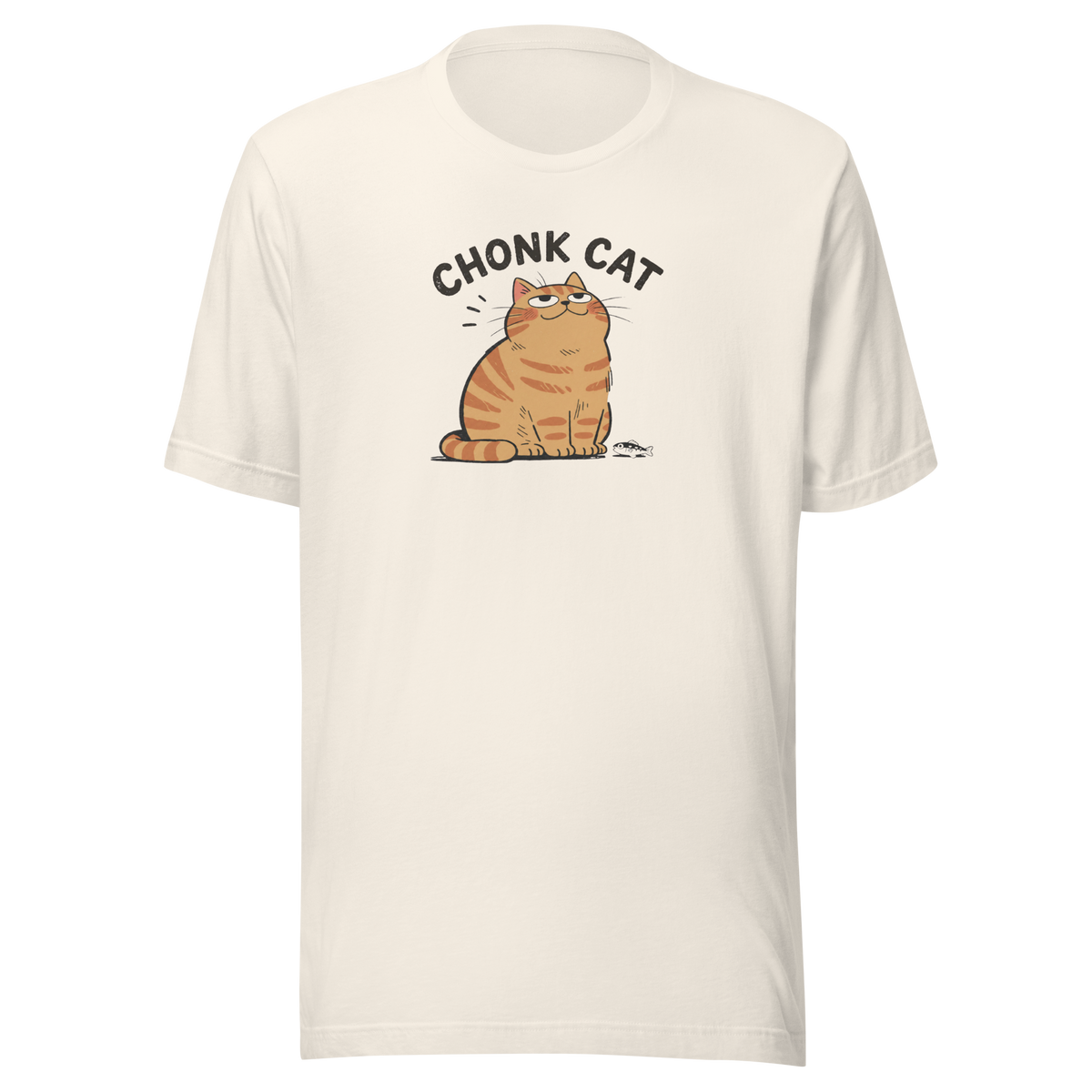 Chonk Cat T-Shirt in Vintage White, front
