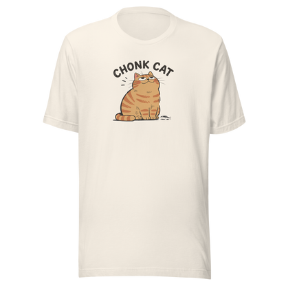 Chonk Cat T-Shirt in Vintage White, front
