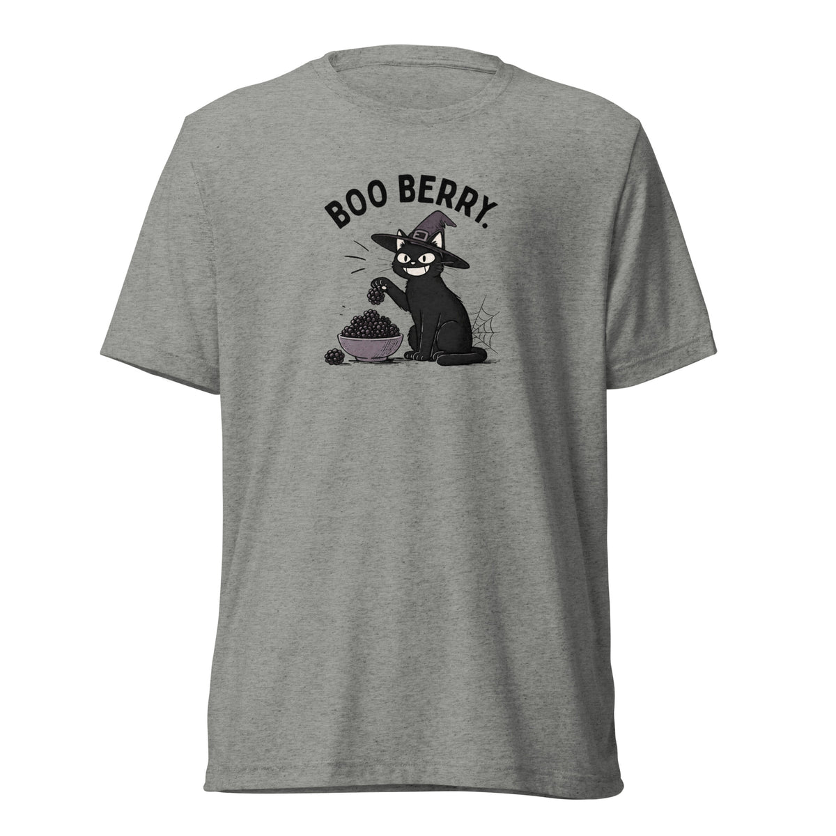 Boo Berry T-Shirt in Athletic Grey Triblend, front