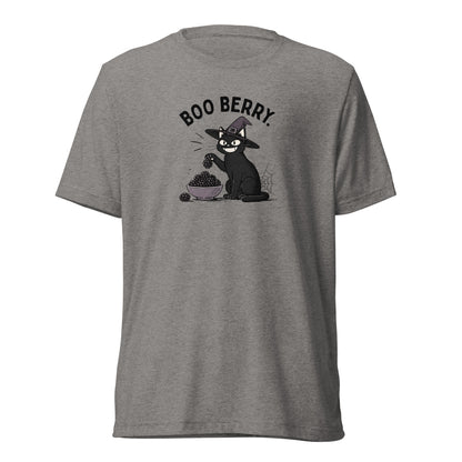 Boo Berry T-Shirt in Grey Triblend, front