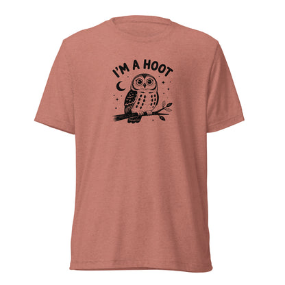 I'm a Hoot T-Shirt in Mauve Triblend, front
