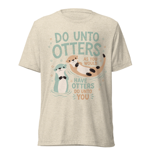 Do Unto Otters Lightweight T-Shirt - Oatmeal Triblend