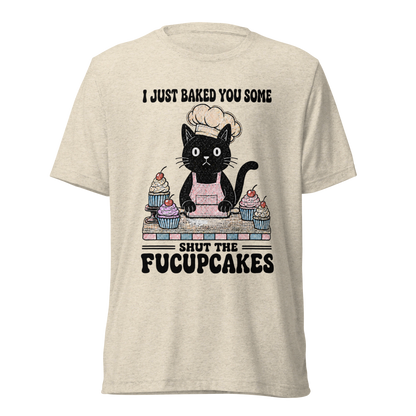 Shut the Fucupcakes Lightweight T-Shirt - Oatmeal Triblend