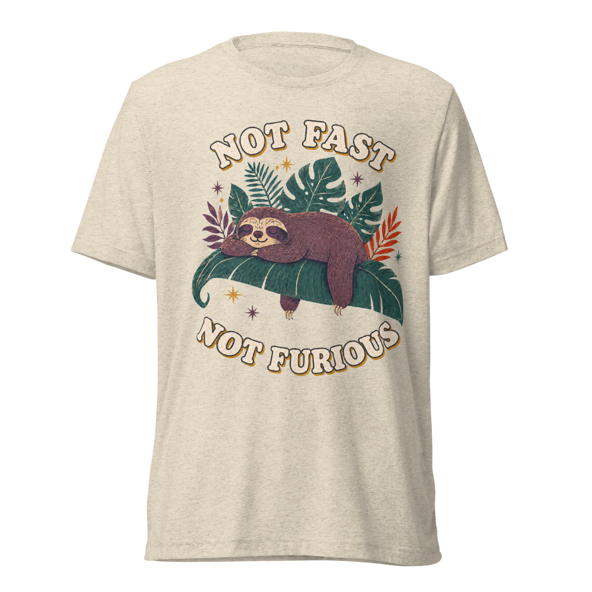 Not Fast Not Furious Lightweight T-Shirt - Oatmeal Triblend