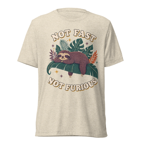 Not Fast Not Furious Lightweight T-Shirt - Oatmeal Triblend