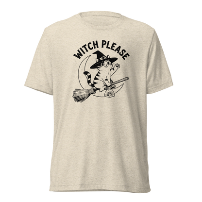 Witch, Please (Cat) Lightweight T-Shirt - Oatmeal Triblend