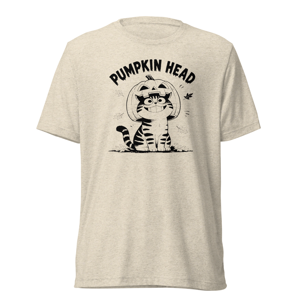 Pumpkin Head Lightweight T-Shirt - Oatmeal Triblend