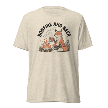 Bonfire and Beer Lightweight T-Shirt - Oatmeal Triblend
