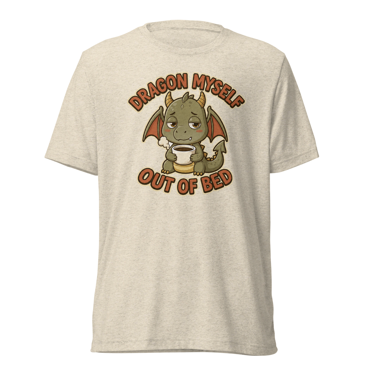 Dragon Myself Out of Bed Lightweight T-Shirt - Oatmeal Triblend