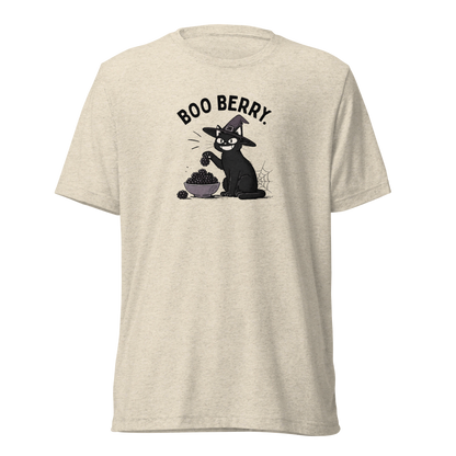 Boo Berry T-Shirt in Oatmeal Triblend, front