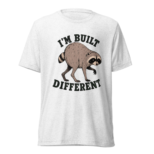 Jimothy: I'm Built Different Lightweight T-Shirt - Solid White Triblend