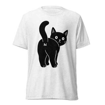 Sh!tty Kitty Lightweight T-Shirt - Solid White Triblend