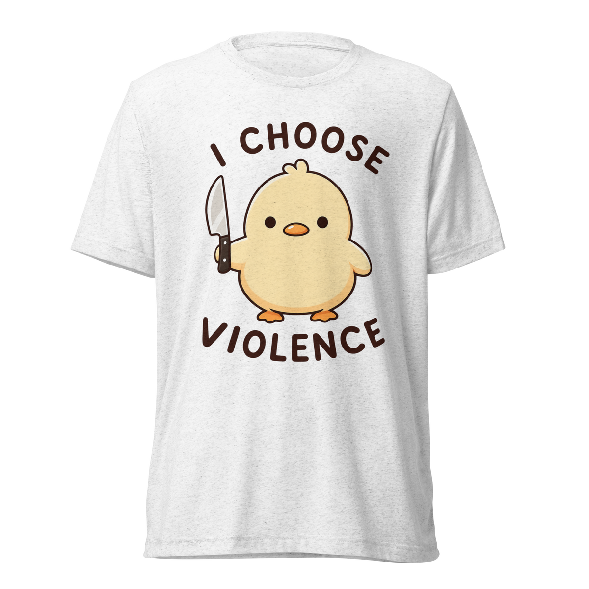 I Choose Violence Lightweight T-Shirt - Solid White Triblend