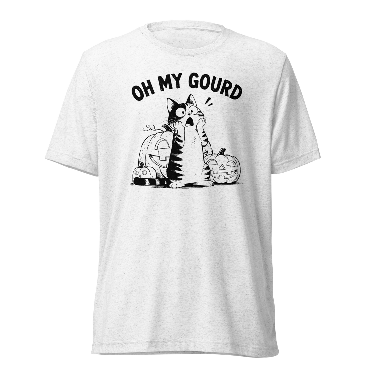 Oh My Gourd Lightweight T-Shirt - Solid White Triblend