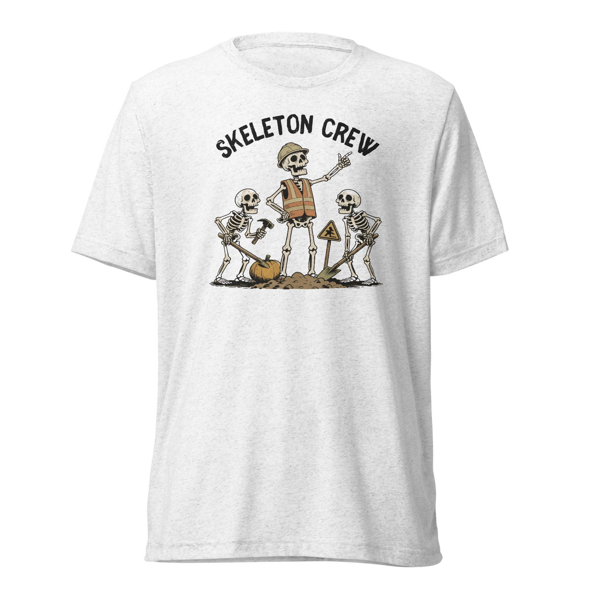 Skeleton Crew Lightweight T-Shirt - Solid White Triblend