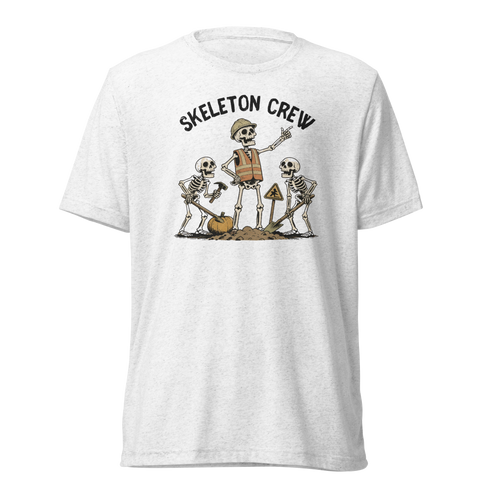 Skeleton Crew Lightweight T-Shirt - Solid White Triblend
