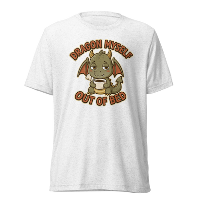 Dragon Myself Out of Bed Lightweight T-Shirt - Solid White Triblend