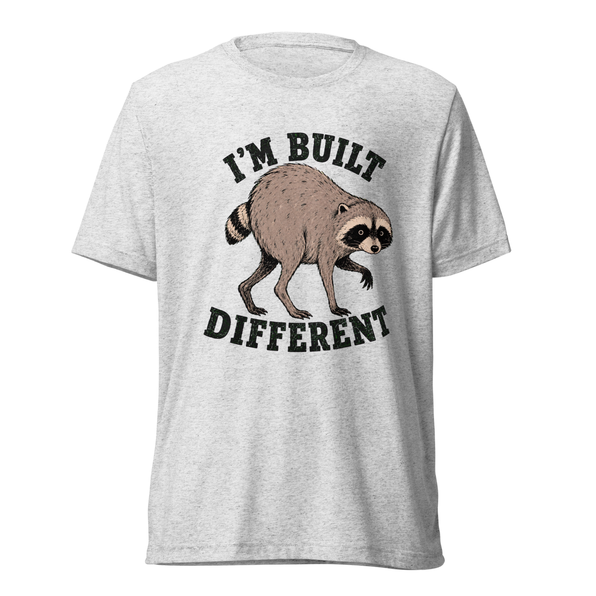 Jimothy: I'm Built Different Lightweight T-Shirt - White Fleck Triblend