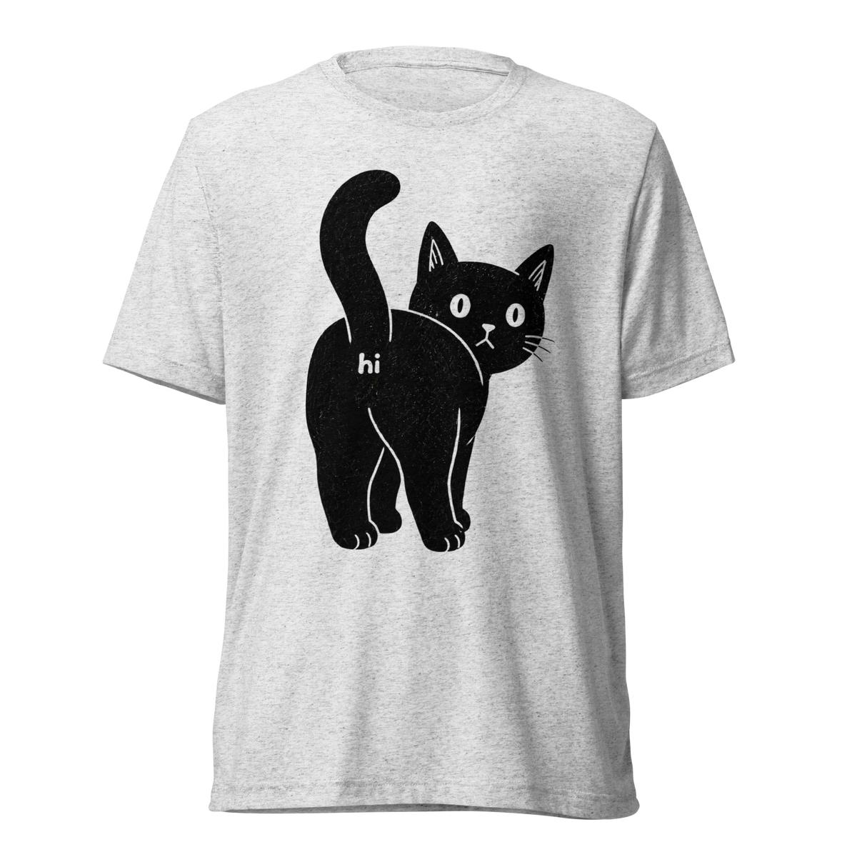 Sh!tty Kitty Lightweight T-Shirt - White Fleck Triblend