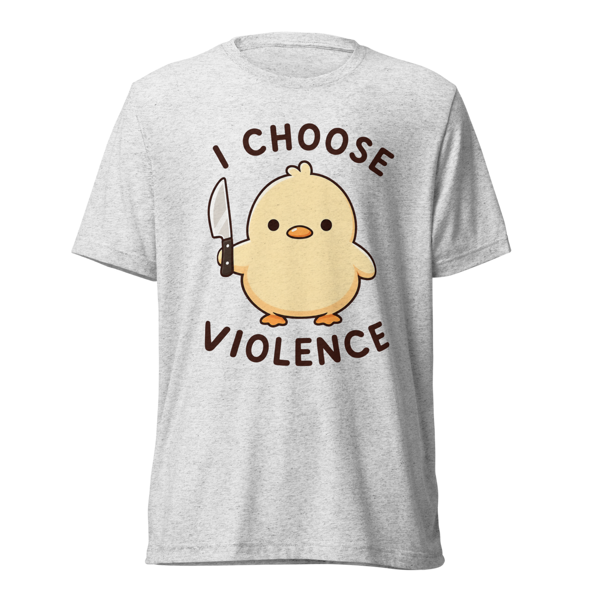 I Choose Violence Lightweight T-Shirt - White Fleck Triblend