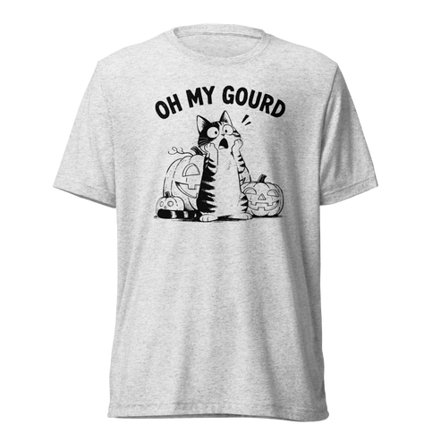Oh My Gourd Lightweight T-Shirt - White Fleck Triblend