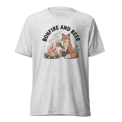 Bonfire and Beer Lightweight T-Shirt - White Fleck Triblend