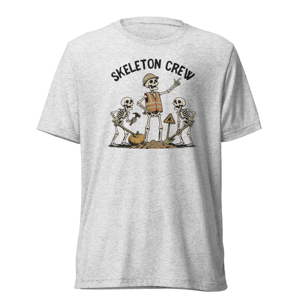 Skeleton Crew Lightweight T-Shirt - White Fleck Triblend