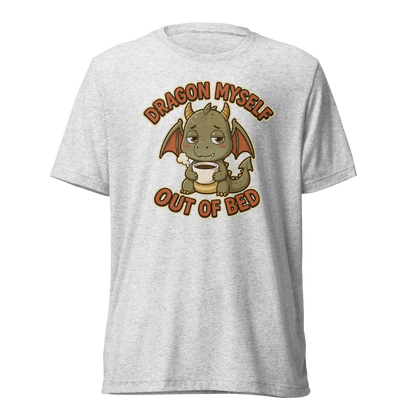Dragon Myself Out of Bed Lightweight T-Shirt - White Fleck Triblend