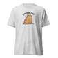 Chonk Cat T-Shirt in White Fleck Triblend, front