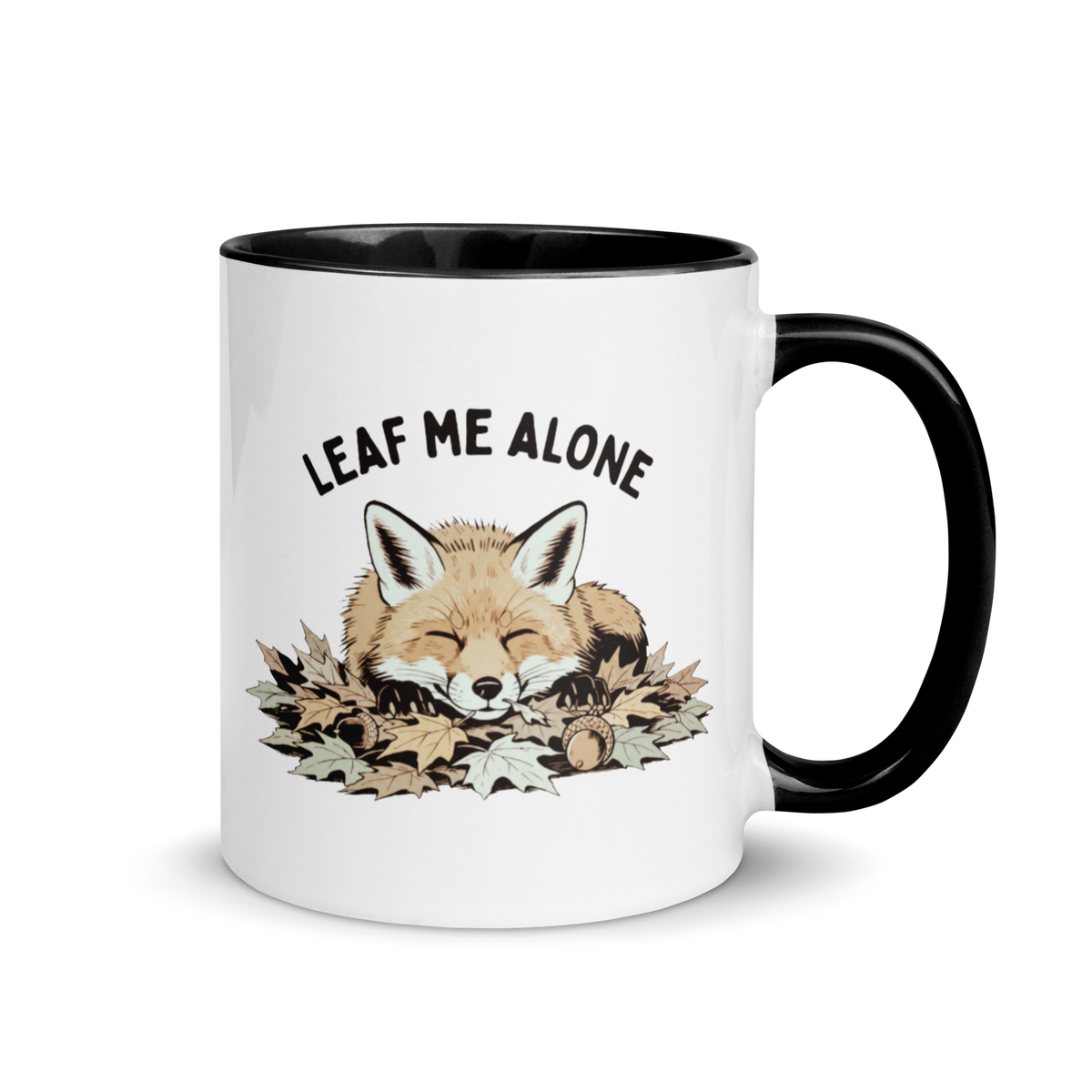 Leaf Me Alone (Fox) Colored Mug