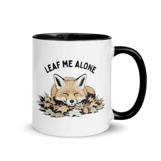 Leaf Me Alone (Fox) Colored Mug