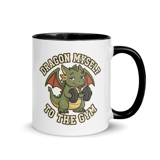 Dragon Myself to the Gym Colored Mug
