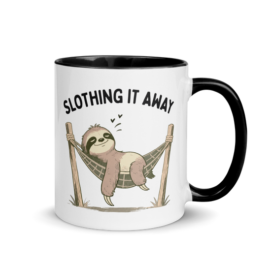 Slothing It Away Colored Mug