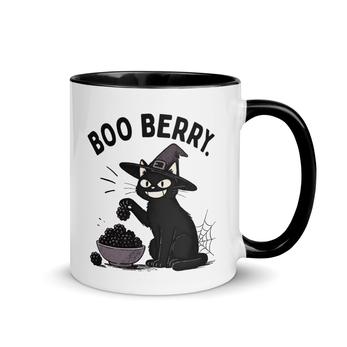 Boo Berry Mug in Black, 11 oz, right
