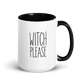 Witch, Please Colored Mug – Black 15 oz, handle on right