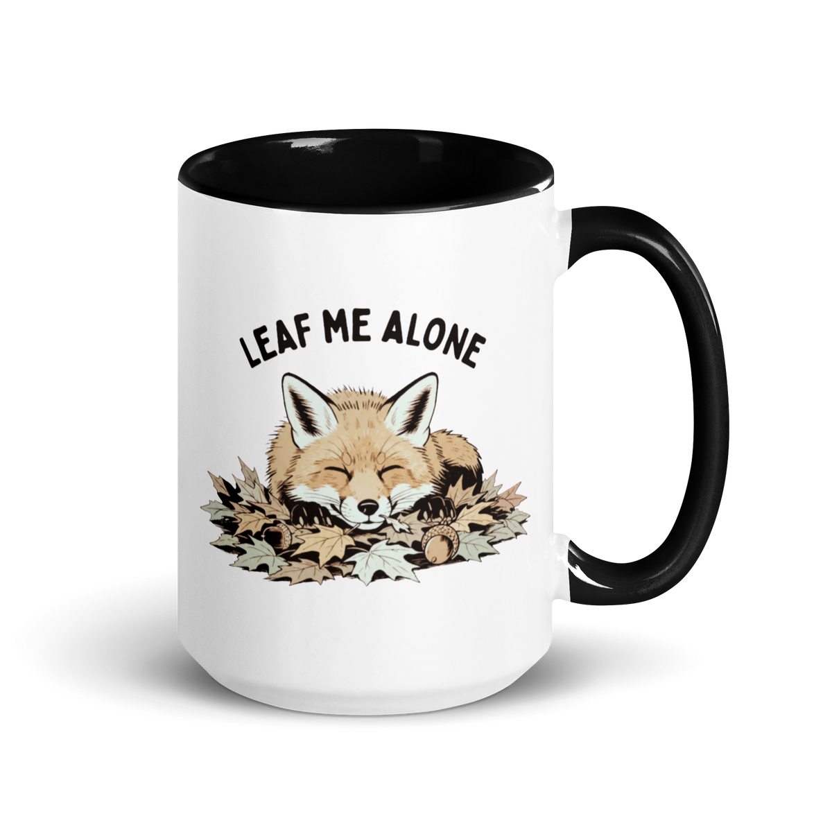 Leaf Me Alone (Fox) Colored Mug
