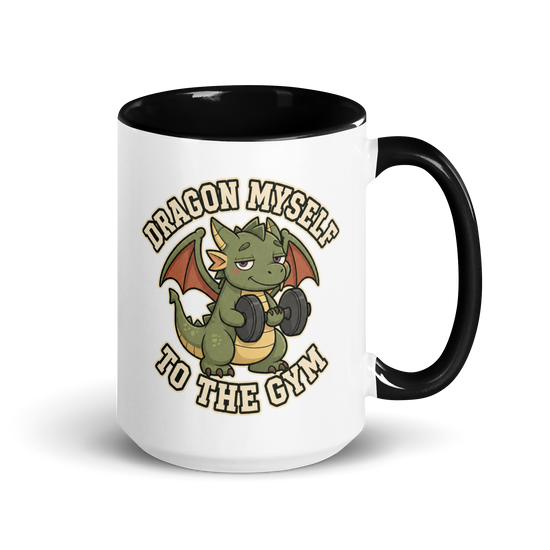 Dragon Myself to the Gym Colored Mug