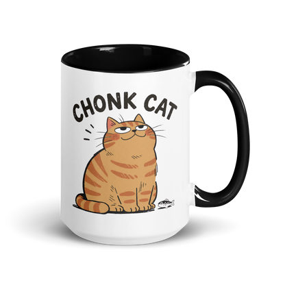 Chonk Cat Mug in Black, 15 oz, right