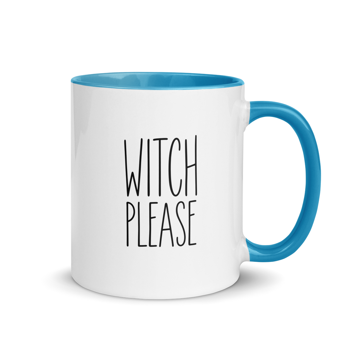 Witch, Please Colored Mug – Blue 11 oz, handle on right