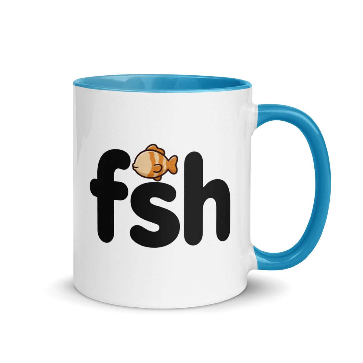 What Do You Call a Fish With No Eye? Colored Mug – Blue 11 oz, handle on right