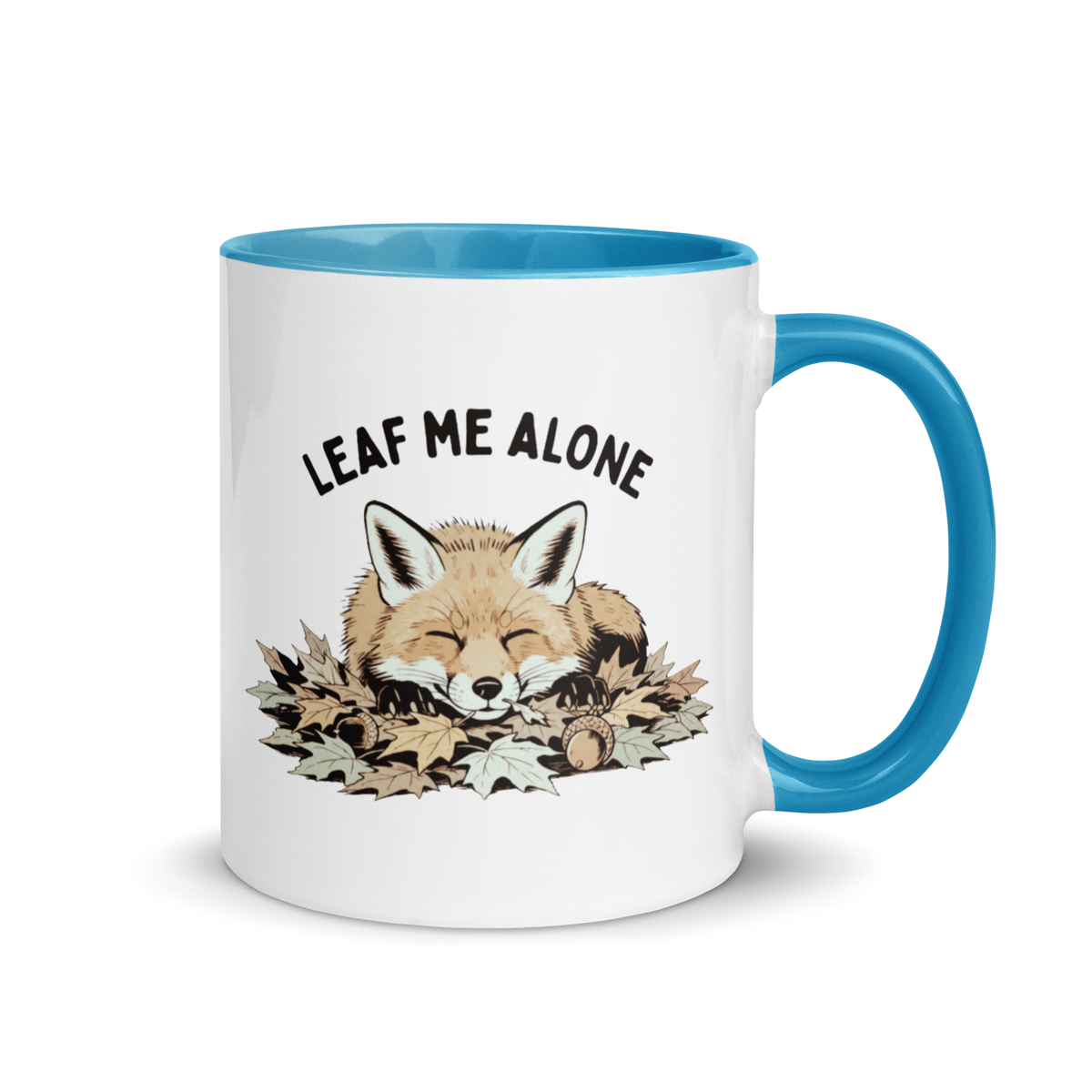 Leaf Me Alone (Fox) Colored Mug