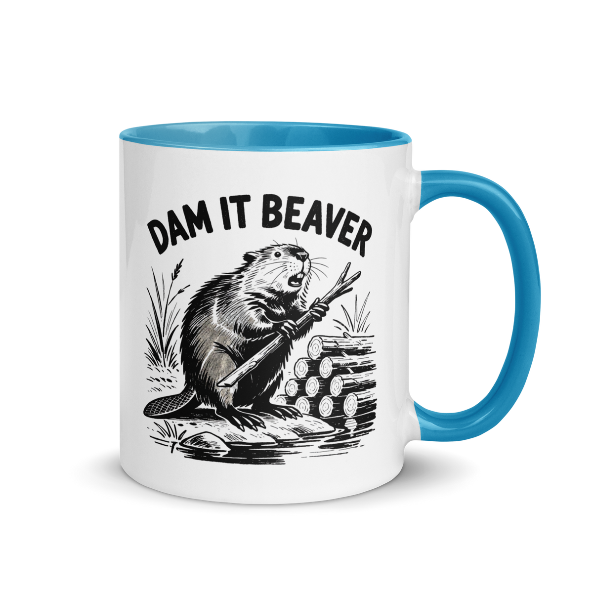 Dam It Beaver Colored Mug