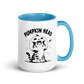 Pumpkin Head Colored Mug – Blue 15 oz, handle on right