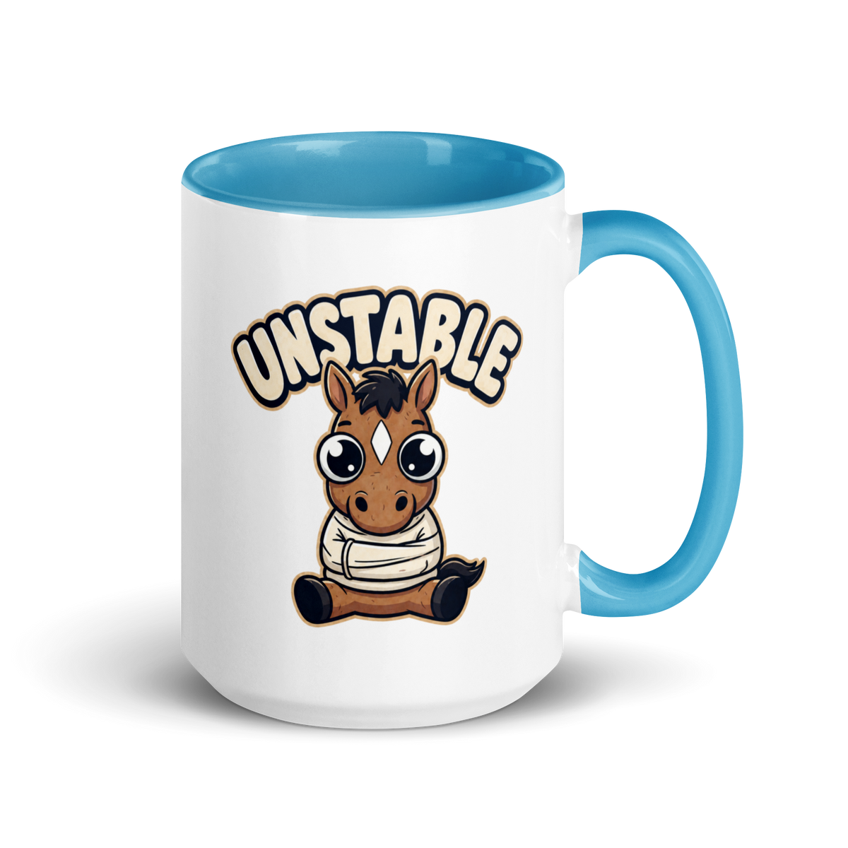 Unstable Colored Mug – Blue 15 oz, handle on right