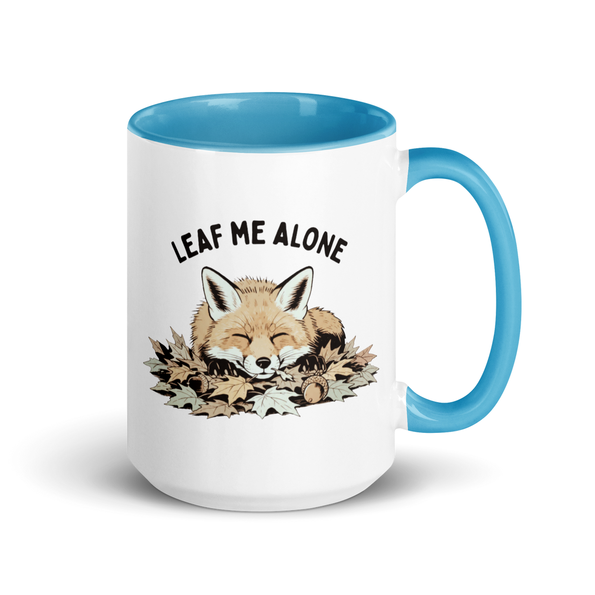 Leaf Me Alone (Fox) Colored Mug