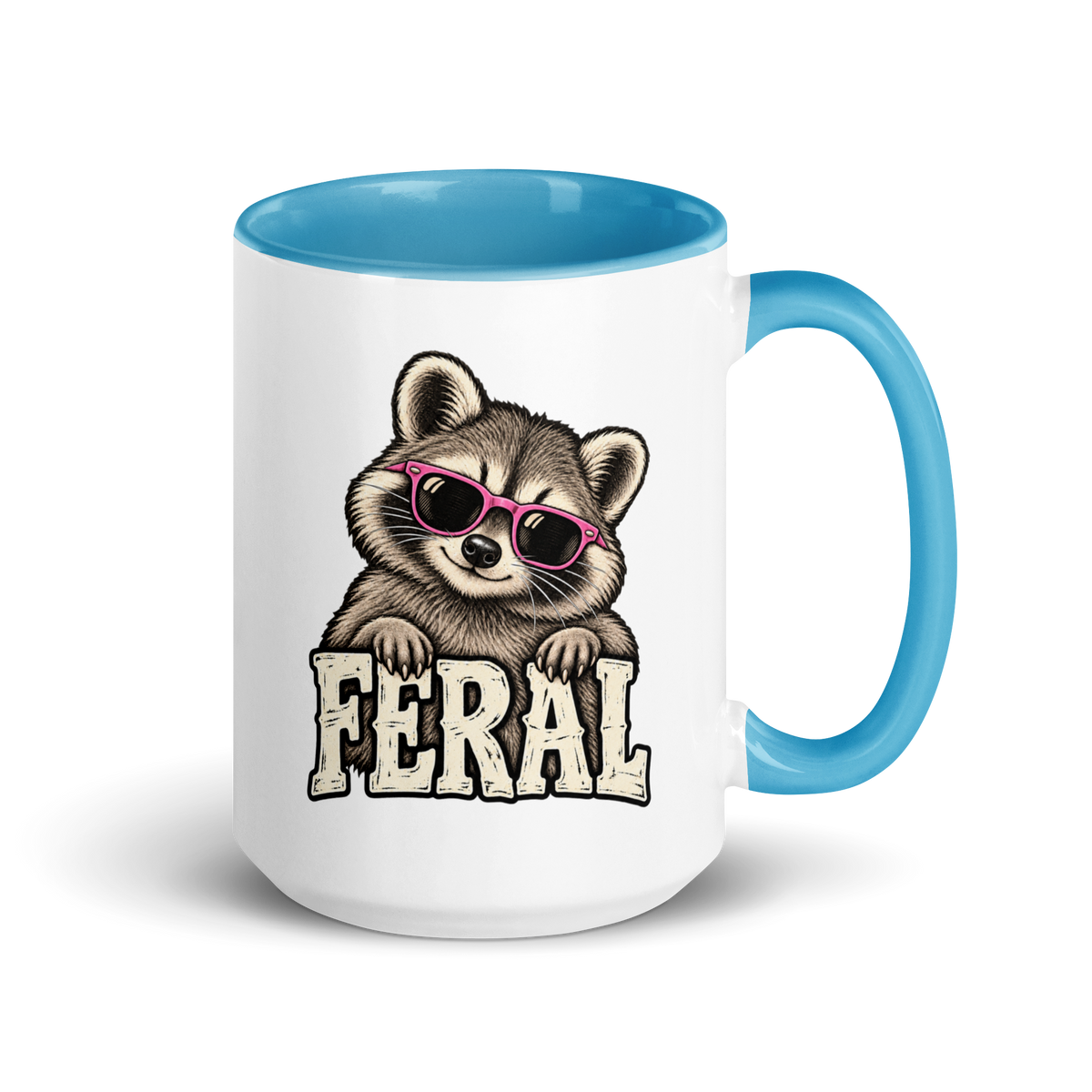 Feral Raccoon Colored Mug