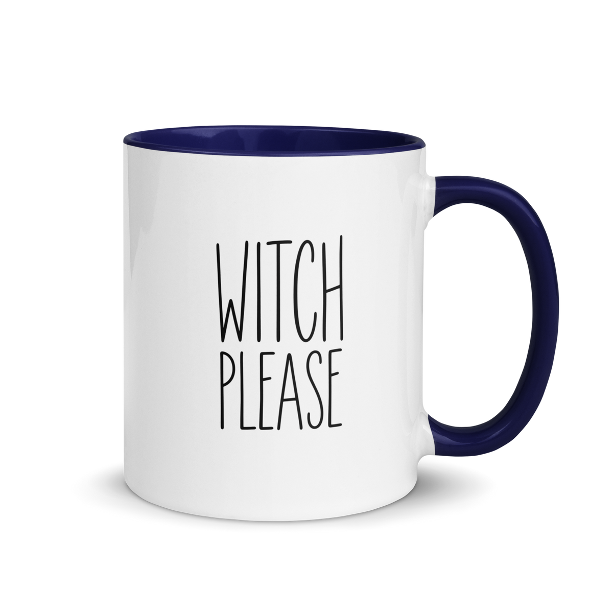 Witch, Please Colored Mug – Dark Blue 11 oz, handle on right