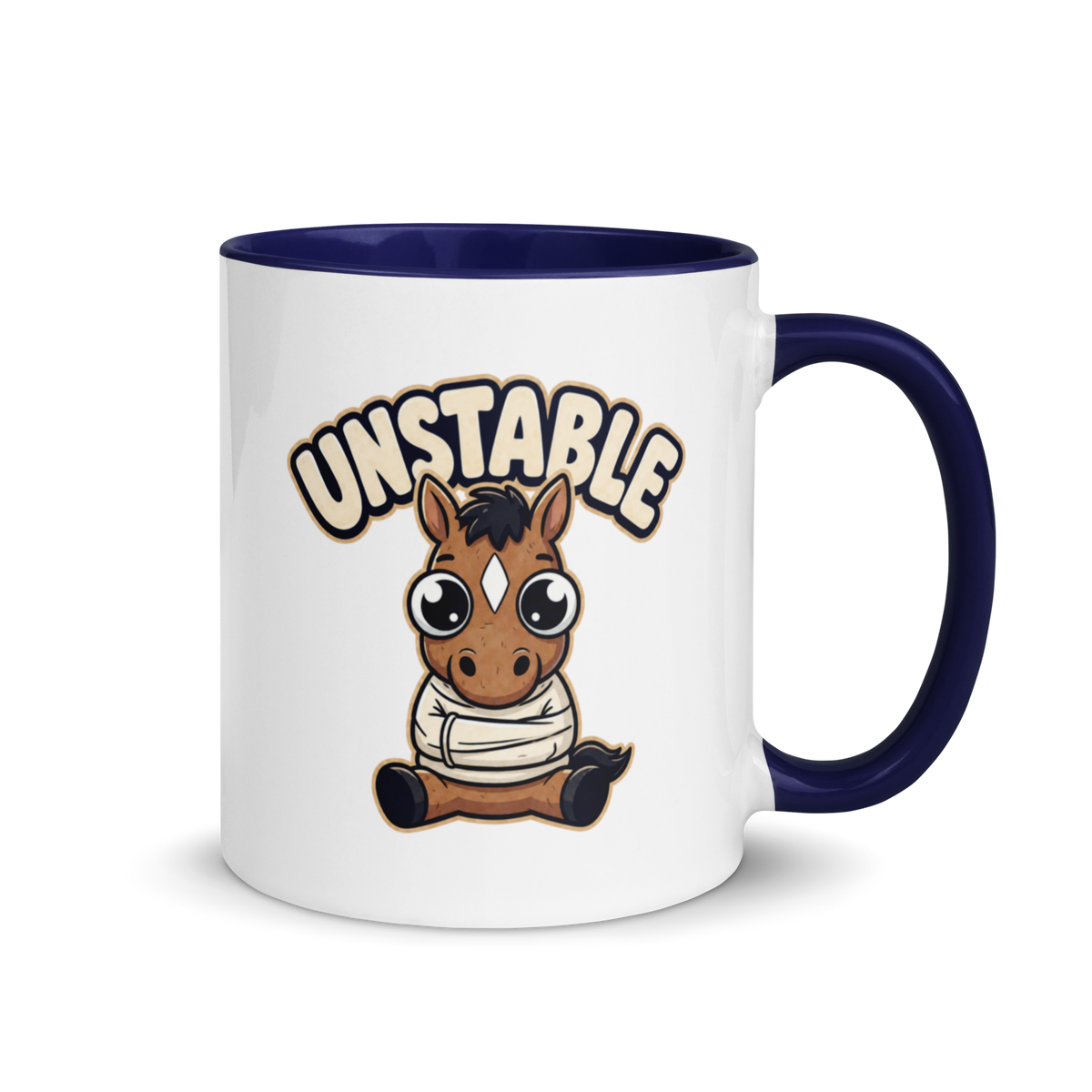 Unstable Colored Mug – Dark Blue 11 oz, handle on right