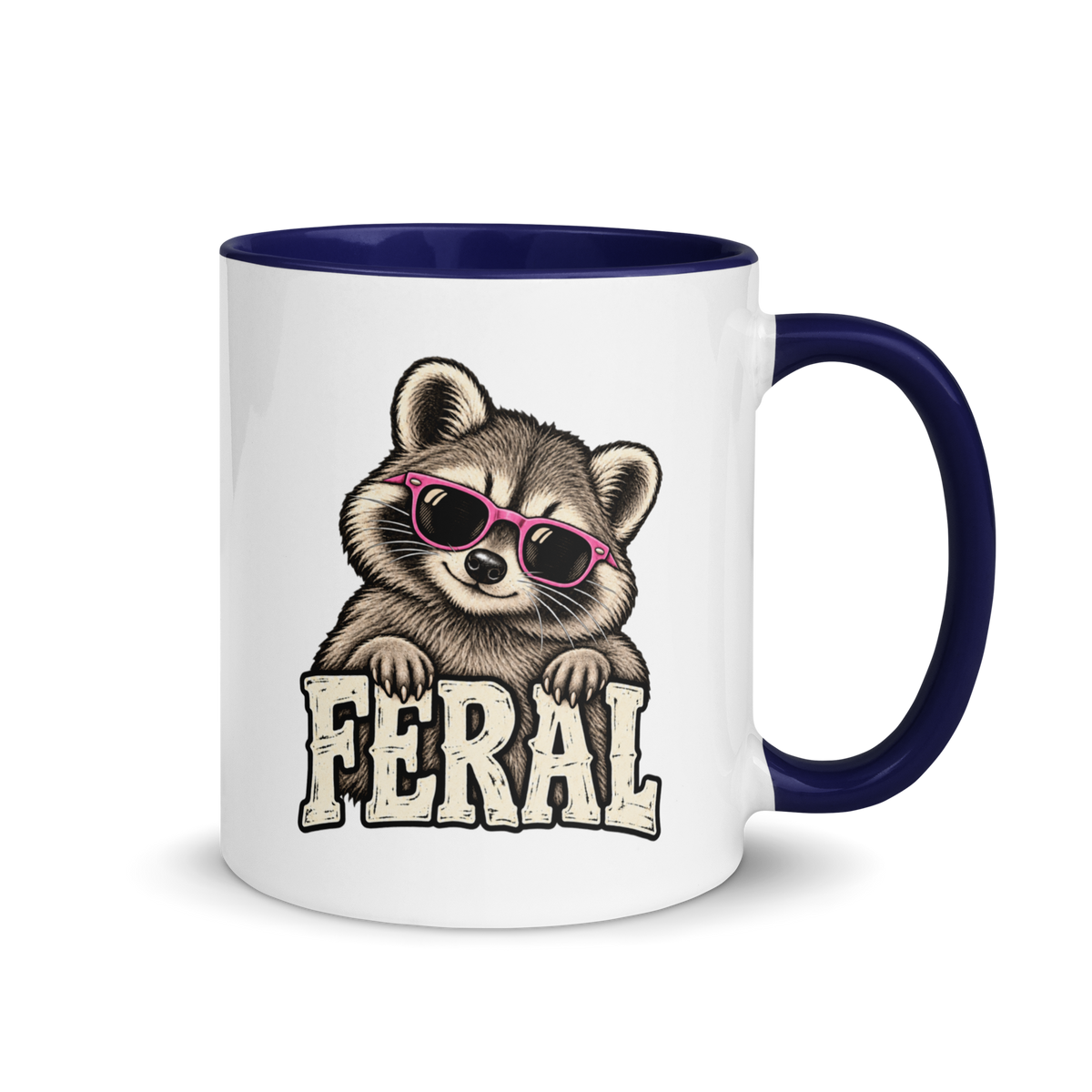 Feral Raccoon Colored Mug